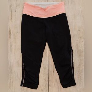 lululemon athletica Kids Black and Pink Leggings